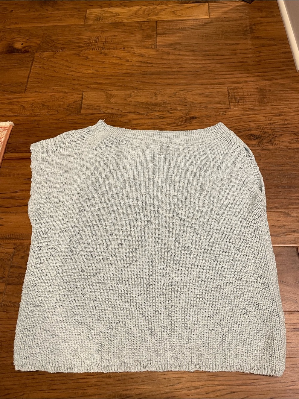 Light Blue Knit Sleeveless Top